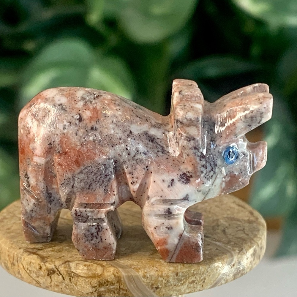 Miniature DINOSAUR Stone Carving Mini Figurine Soapstone DINO Carved Animal 1.5"